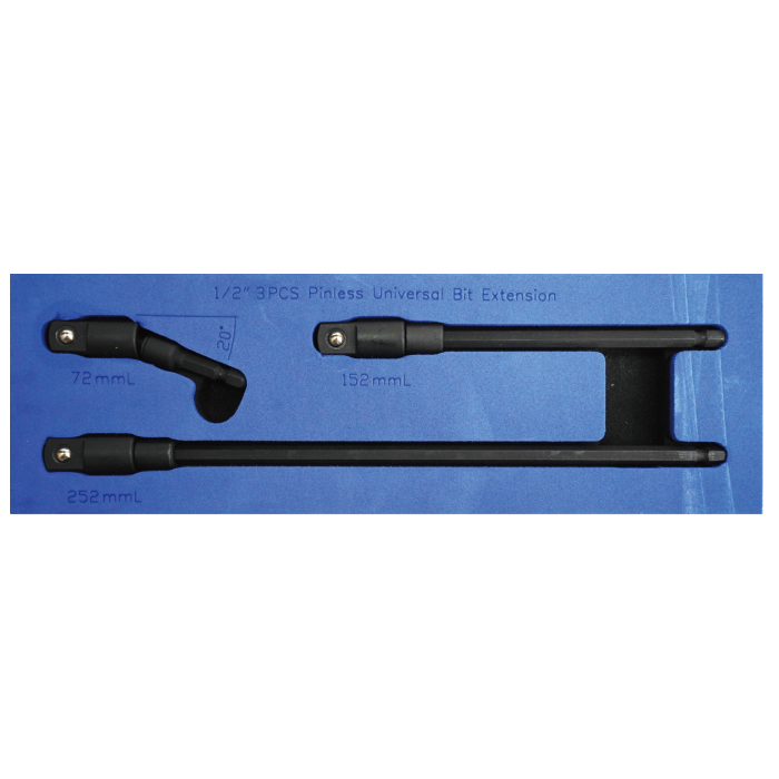 3/8" ・ 1/4" ・ 1/2" SHANK 20° TILTING UNIVERSAL BIT SOCKET ADAPTER SET