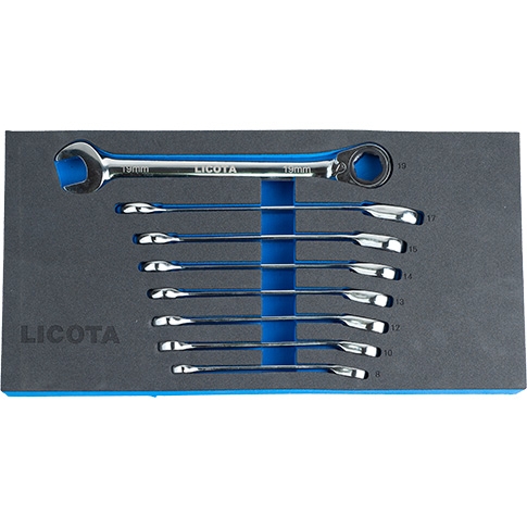 8PCS REVERSIBLE RATCHET WRENCH SET   ANTI-SLIP