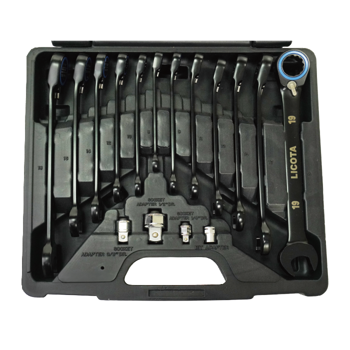 16PCS 100T REVERSIBLE RATCHET WRENCH SET