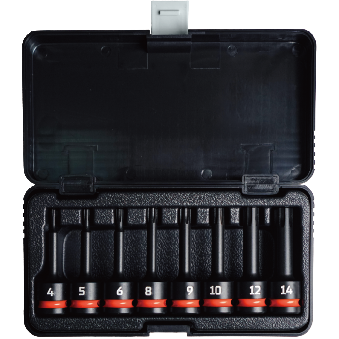8 PCS 1/2" DR. × 78 MML RIBE IMPACT  DRIVER SET