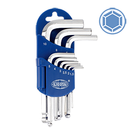 9 PCS SHORT TYPE BALL POINT HEX KEY WRENCH SET