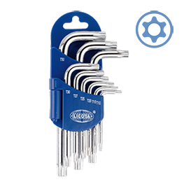 9 PCS SHORT TYPE TORX TAMPER KEY WRENCH SET