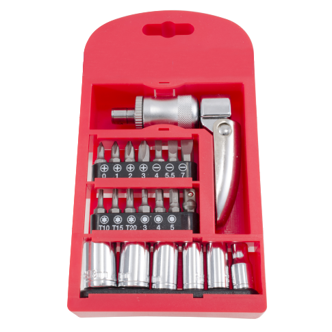 22 PCS 72T RATCHET SCREWDRIVER BIT BOX SET