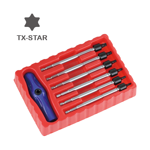 7 PCS 1/4" DR. TX-STAR UNIVERSAL JOINT BIT SET