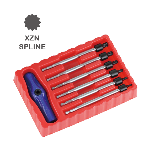 7 PCS 1/4" DR. SPLINE UNIVERSAL JOINT BIT SET