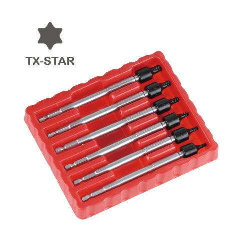 6 PCS 1/4" DR. TX-STAR UNIVERSAL JOINT BIT SET