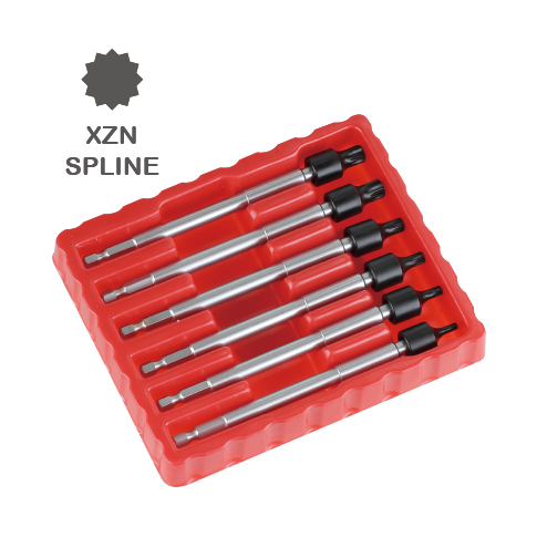 6 PCS 1/4" DR. SPLINE UNIVERSAL JOINT BIT SET