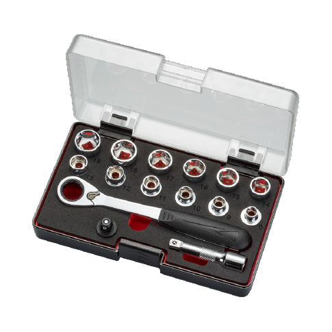 15 PCS 3/8" DR. LOW PROFILE SOCKET SET