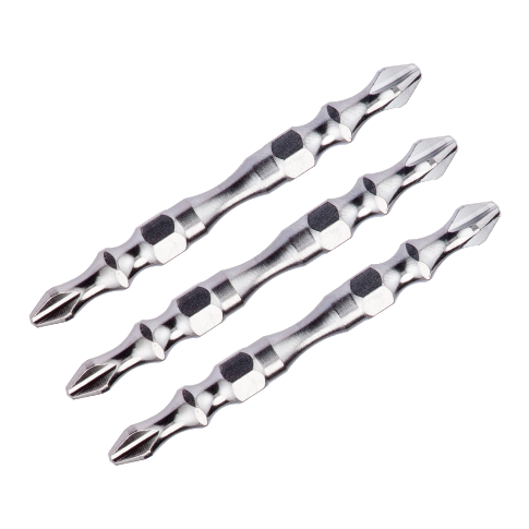 3 PCS 1/4" DR. × 65 MML DOUBLE END TORSION BIT SET