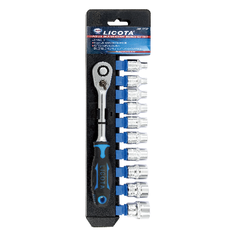 11 PCS 3/8" DR. TORX E-SOCKET WRENCH SET, CR-V