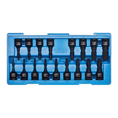 17 PCS 1/2" DR. HEX & TORX DRIVER IMPACT SOCKET SET