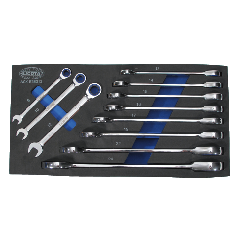 11 PCS ONE WAY 72T RATCHET WRENCH SET