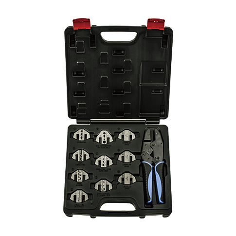 10 IN 1 QUICK INTERCHANGEABLE RATCHET CRIMPING TOOL KIT