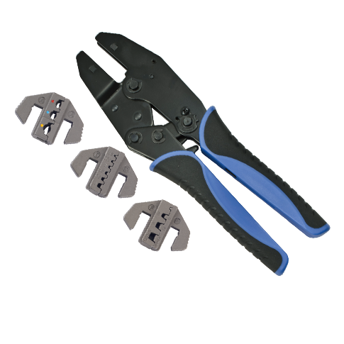 4 PCS QUICK INTERCHANGEABLE RATCHET CRIMPER KIT