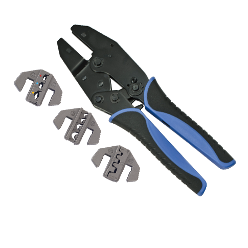 4 PCS QUICK INTERCHANGEABLE RATCHET CRIMPER KIT