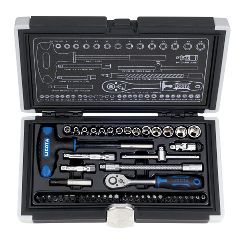 50 PCS 1/4" DR. SOCKET AND BIT SET