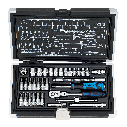 33 PCS 1/4" DR. FLEXIBLE RATCHET SOCKET WRENCH SET