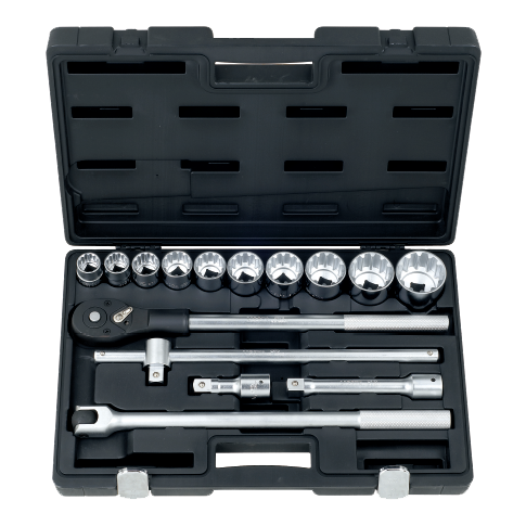 15 PCS 3/4" DR. 12PT SOCKET SET