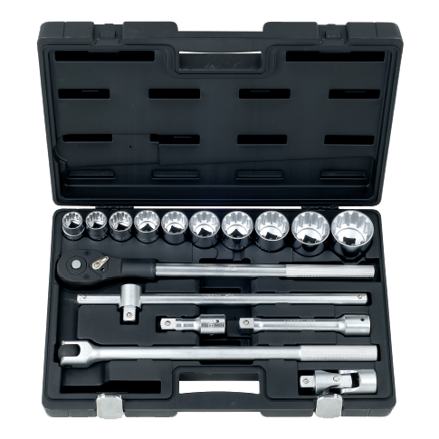 16 PCS 3/4" DR. 12PT SOCKET SET