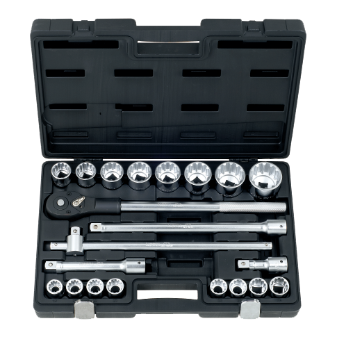 21 PCS 3/4" DR. 12PT SOCKET SET