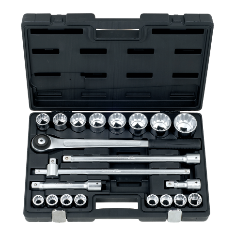 21 PCS 3/4" DR. 12PT SOCKET SET