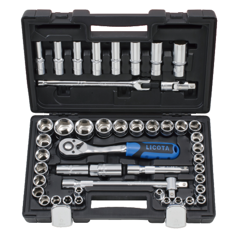 47 PCS 1/2" DR. 6PT FLANK SOCKET SET (METRIC + S.A.E.)