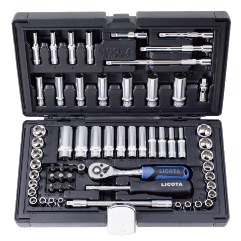 62 PCS 1/4" DR. SOCKET SET (METRIC + S.A.E.)