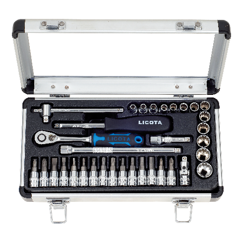 34 PCS 1/4" DR. SPLINE SOCKET & BIT SOCKET SET