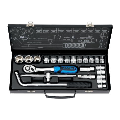 23 PCS 1/2" DR. 6PT FLANK SOCKET SET