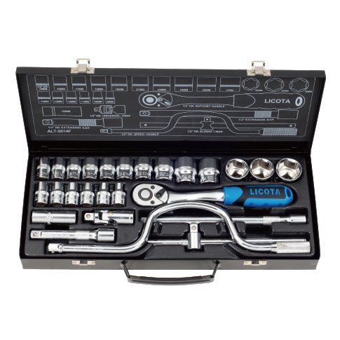 26 PCS 1/2" DR. 6PT FLANK SOCKET SET