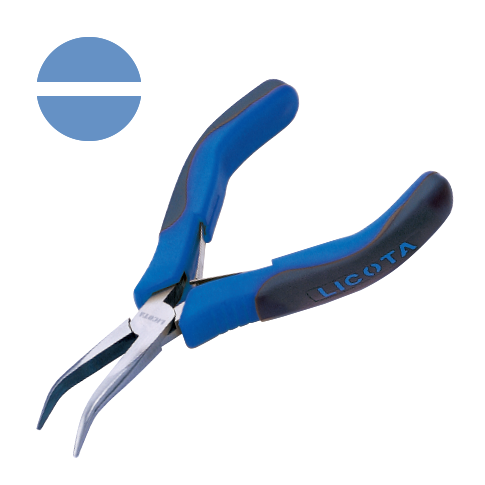 BENT NOSE PLIERS NON CUTTER, SMOOTH JAWS (SPRING WITH SHEET STAINLESS STEEL)