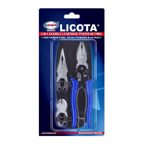 3 IN 1 DOUBLE-LEVERAGE PLIERS SET