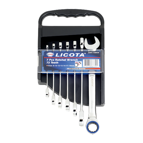 7 PCS 72 TEETH RATCHET WRENCH SET