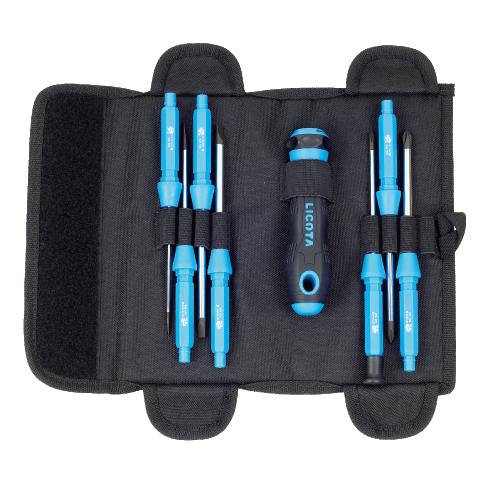 7 IN 1 INTERCHANGEABLE SCREWDRIVER POUCH SET