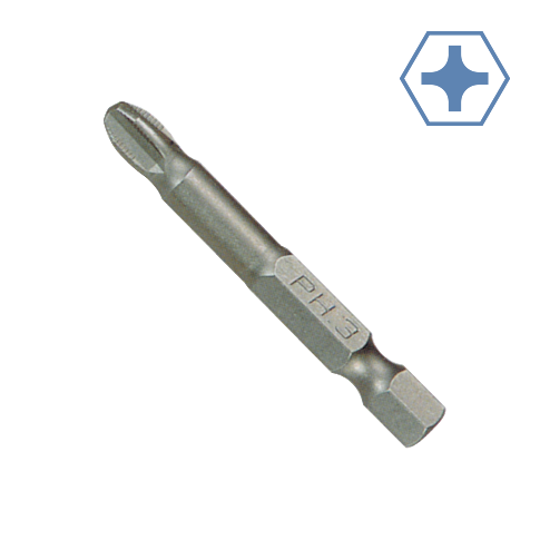 1/4" (6.35 MM) 50 MML NON-SLIP REDUCED SHANK PHILLIPS POWER BIT