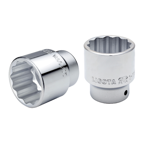 3/4" DR. 12PT FLANK SOCKETS (NICKEL & CHROME PLATED)