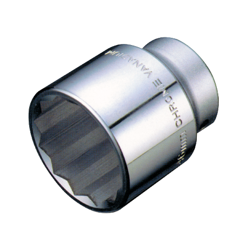 1" DR. 12PT FLANK SOCKETS (NICKEL & CHROME PLATED)