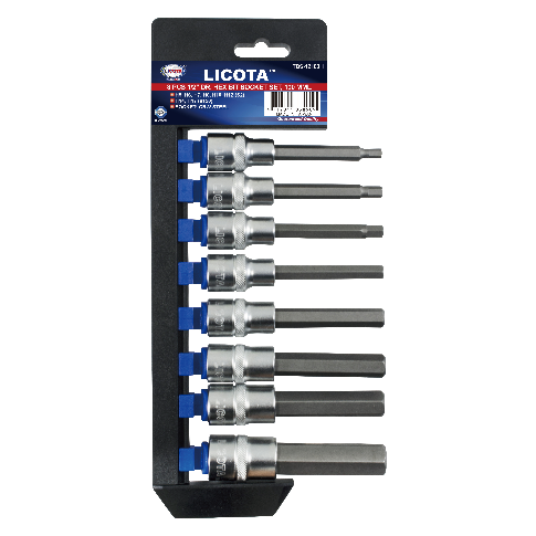 8 PCS SPLINE BIT SOCKET SET, 100 MML