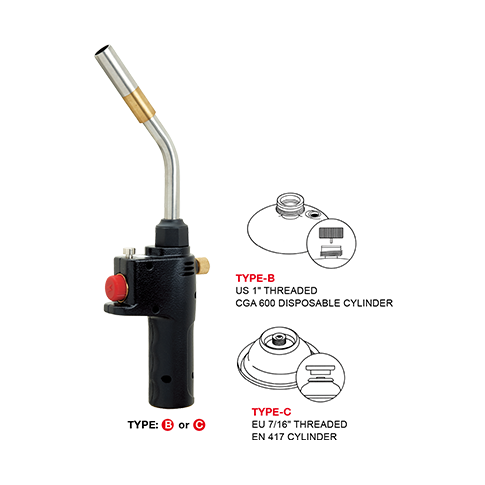 HANDHELD BRAZING TORCH WITH CYCLONE FLAME