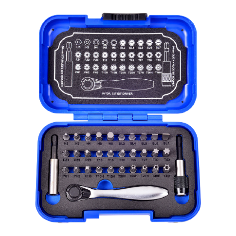 33 PCS 1/4" DR. 72T DRIVER BIT SET