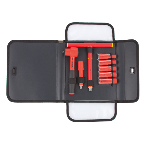 9 PCS 1000V INSULATED 3/8" DR. REVERSIBLE RATCHET SET