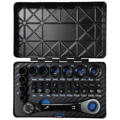 31 PC LOW PROFILE SOCKET & BIT SET