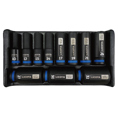 11 PCS 1/2" DR. DEEP IMPACT SOCKET SET