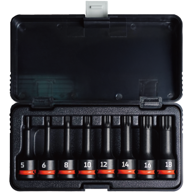 8 PCS 1/2" DR. × 78 MML SPLINE IMPACT  DRIVER SET