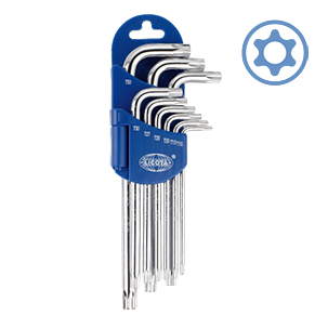 9 PCS LONG TYPE TORX TAMPER KEY WRENCH SET