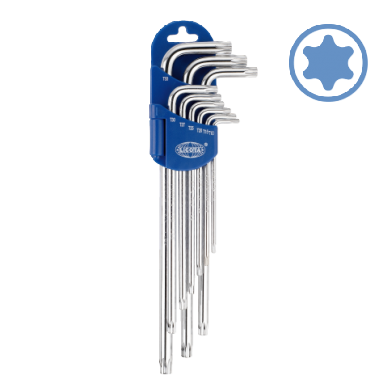 9 PCS EXTRA LONG TYPE TORX KEY WRENCH SET