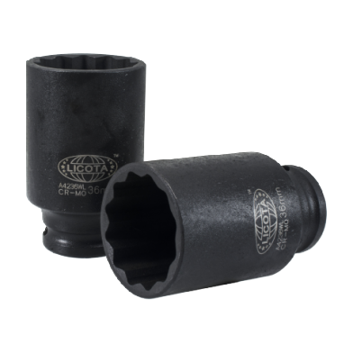 1/2" DR. 12PT FLANK DEEP IMPACT SOCKET