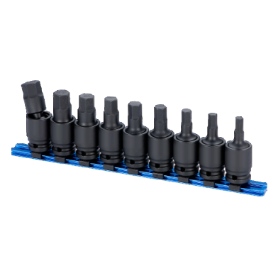 9 PCS 1/2" DR. IMPACT UNIVERSAL HEX DRIVER SOCKET SET