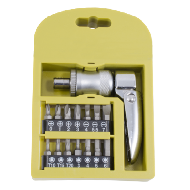 16 PCS 72T RATCHET SCREWDRIVER BIT BOX SET