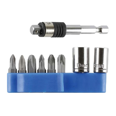 9 PCS 1/4" DR. 2 IN 1 SB ADAPTER WITH SOCKETS AND BITS SET